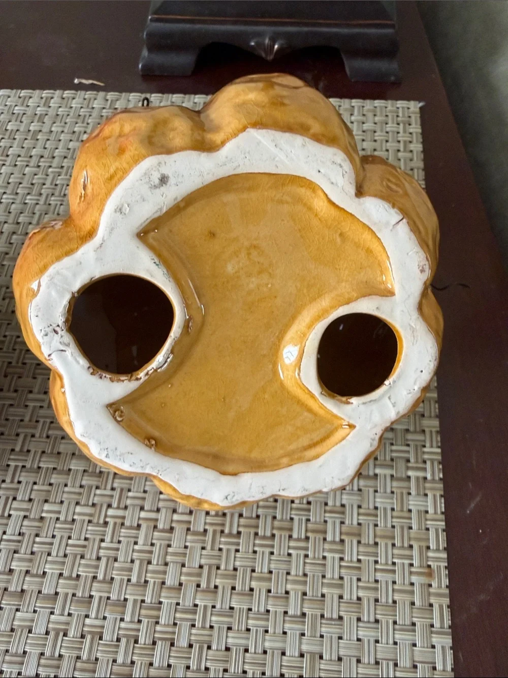 Set of 2 ceramic Pumpkins Halloween decor